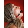 TABOOM Bâillon Boule Silicone Taboom 4cm Noir-Rouge